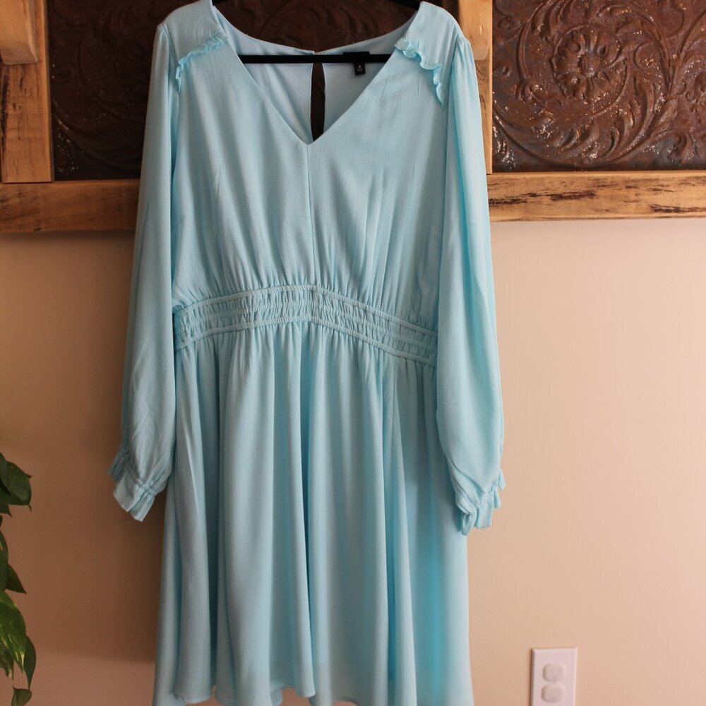 Torrid Sky Blue Long Sleeved Lined Dress size 3